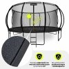 Trampolina ogrodowa XXXXL dla dzieci HyperMotion - 487 cm 16FT - z drabinką i siatką wewnętrzną - do domu i ogrodu - 150kg max